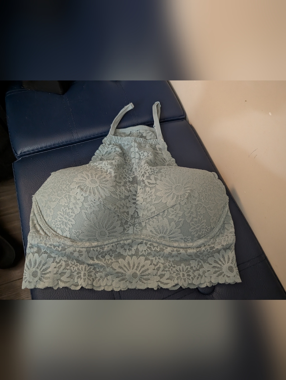Green High Neck Victoria Secret Bra Size Xs Perfect Condition